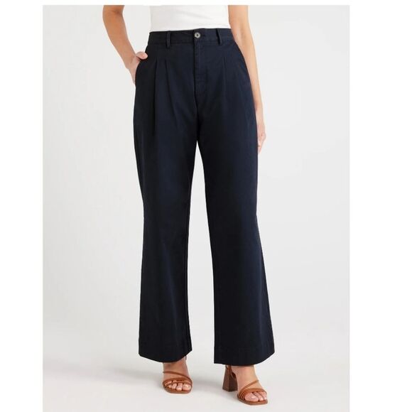 Free Assembly Women’s Wide Leg Chino Pants, 31” Inseam, Size 2 - Picture 5 of 7